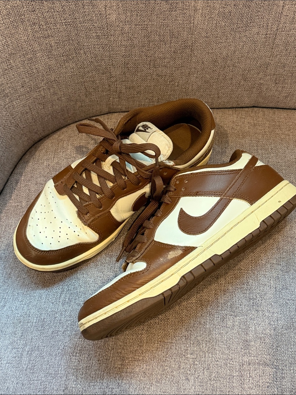 Nike Low-Top Sneakers in Brown and Cream